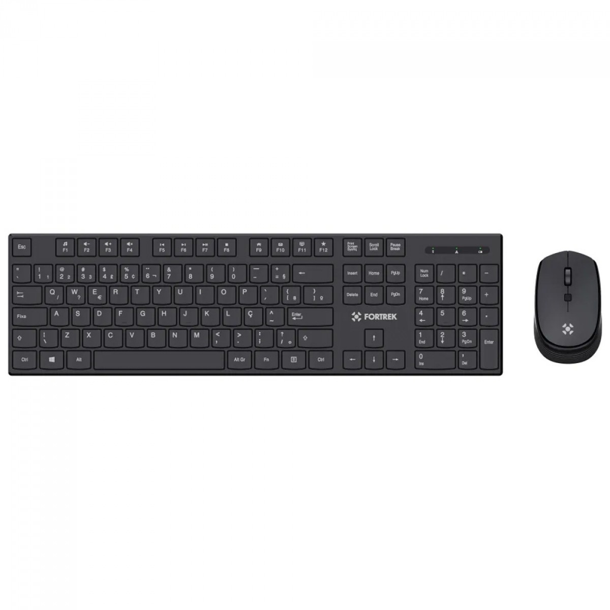 Kit Teclado e Mouse Fortrek CW11, Wireless, ABNT2, Preto
