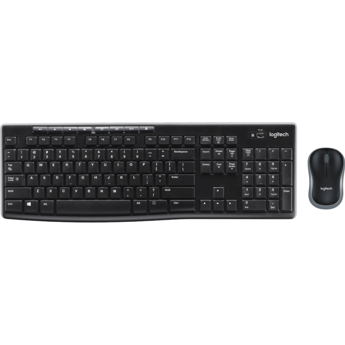 Kit Teclado e Mouse Logitech MK270 Sem Fio Black ABNT, 920-004433