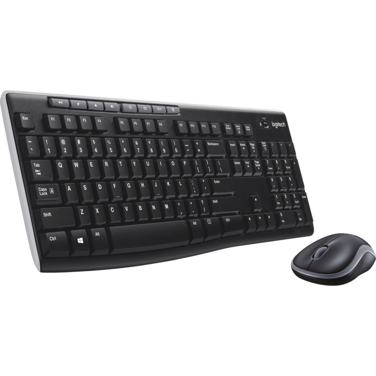 Kit Teclado e Mouse Logitech MK270 Sem Fio Black ABNT, 920-004433