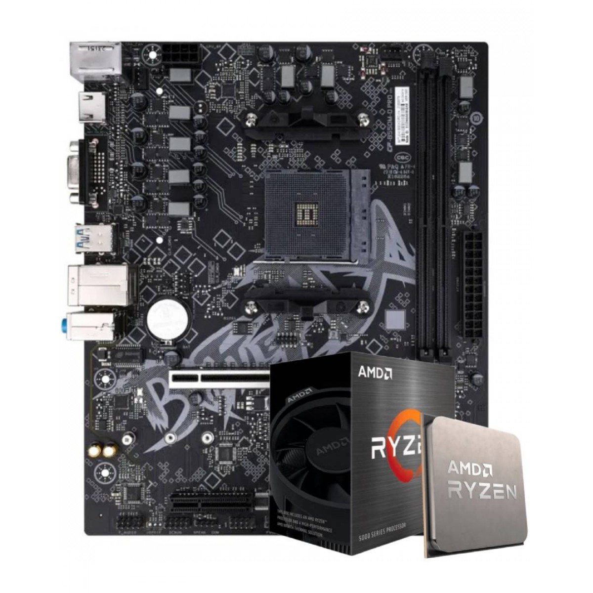 Kit Upgrade, AMD Ryzen 5 5600GT, Placa Mãe Colorful Battle-AX B550M-D Pro V14