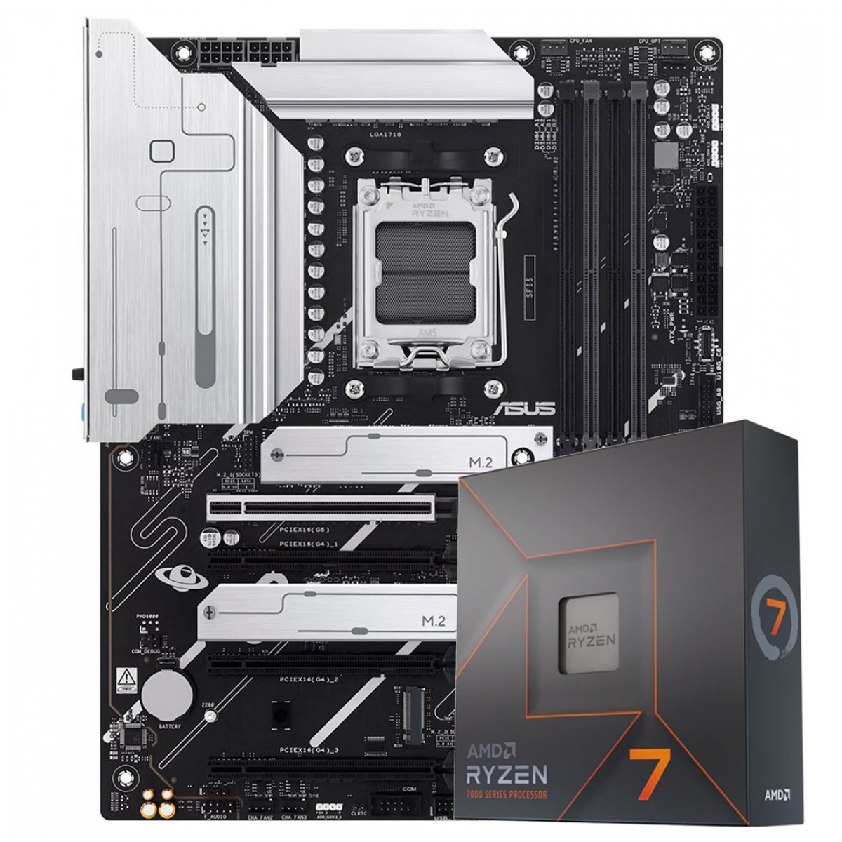 Kit Upgrade, AMD Ryzen 7 7700X, Placa Mãe Chipset X870