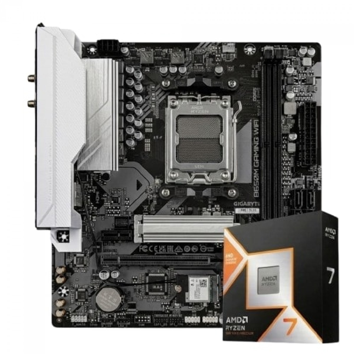 Kit Upgrade, AMD Ryzen 7 7800X3D, Placa Mãe Chipset B650