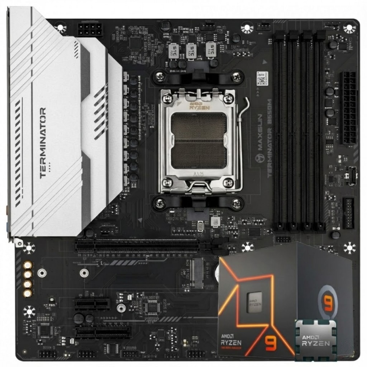 Kit Upgrade, AMD Ryzen 9 9900X3D, Placa Mãe Chipset B650