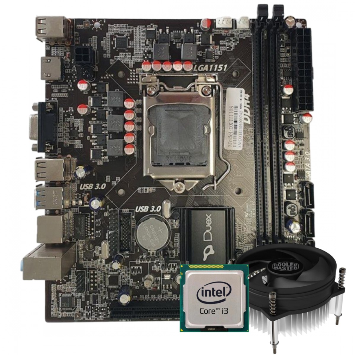 Kit Upgrade, Intel Core I3 6100, Placa Mãe Chipset H110