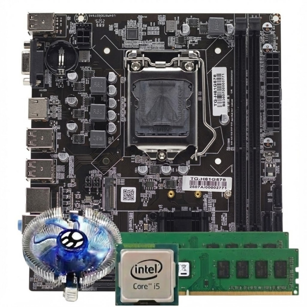 Kit Upgrade, Intel Core i5 3470, Placa Mãe Chipset H61, Memória 16GB DDR3, Cooler