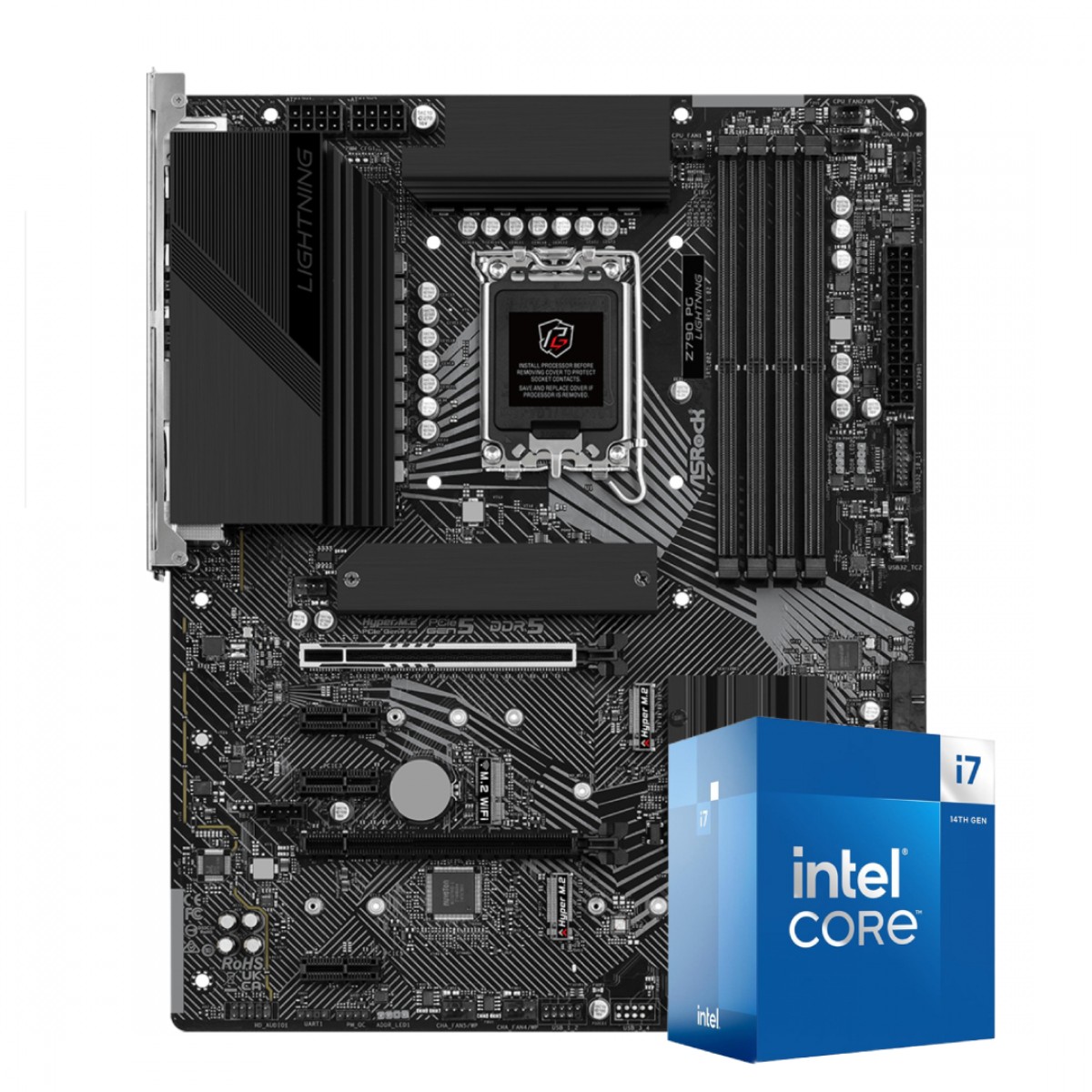 Kit Upgrade, Intel Core i7 14700F, Placa Mãe Chipset Z790