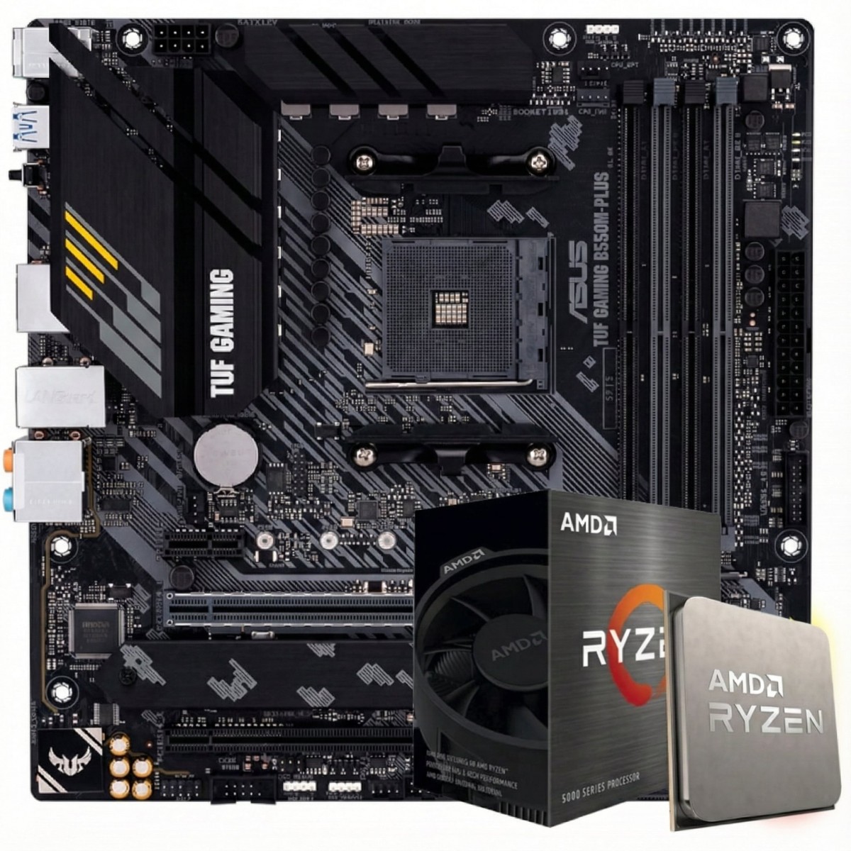 Kit Upgrade Ryzen 7 5700X, Placa Mãe Asus TUF Gaming B550M-PLUS
