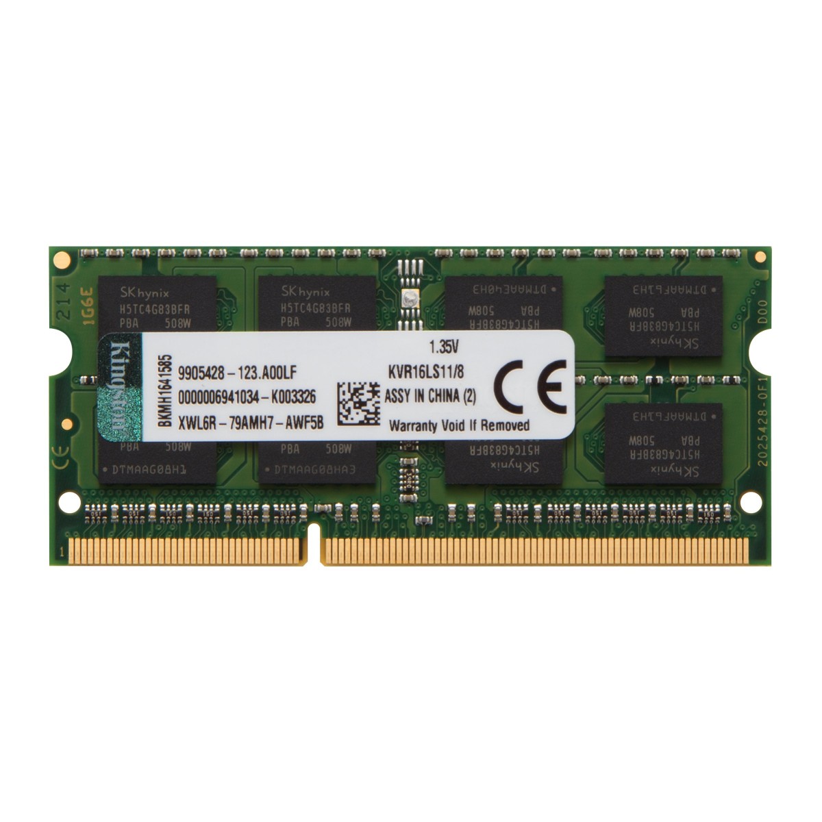 Memória DDR3 para Notebook Kingston, 8GB 1600Mhz, KVR16LS11/8