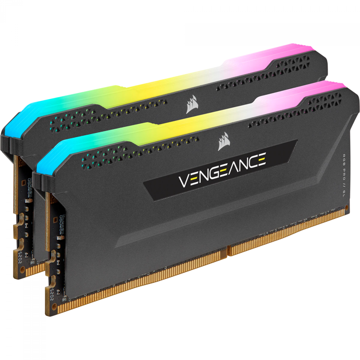 Memória DDR4 Corsair Vengeance RGB PRO SL, 16GB (2x8GB) 3200MHz, Black, CMH16GX4M2Z3200C16
