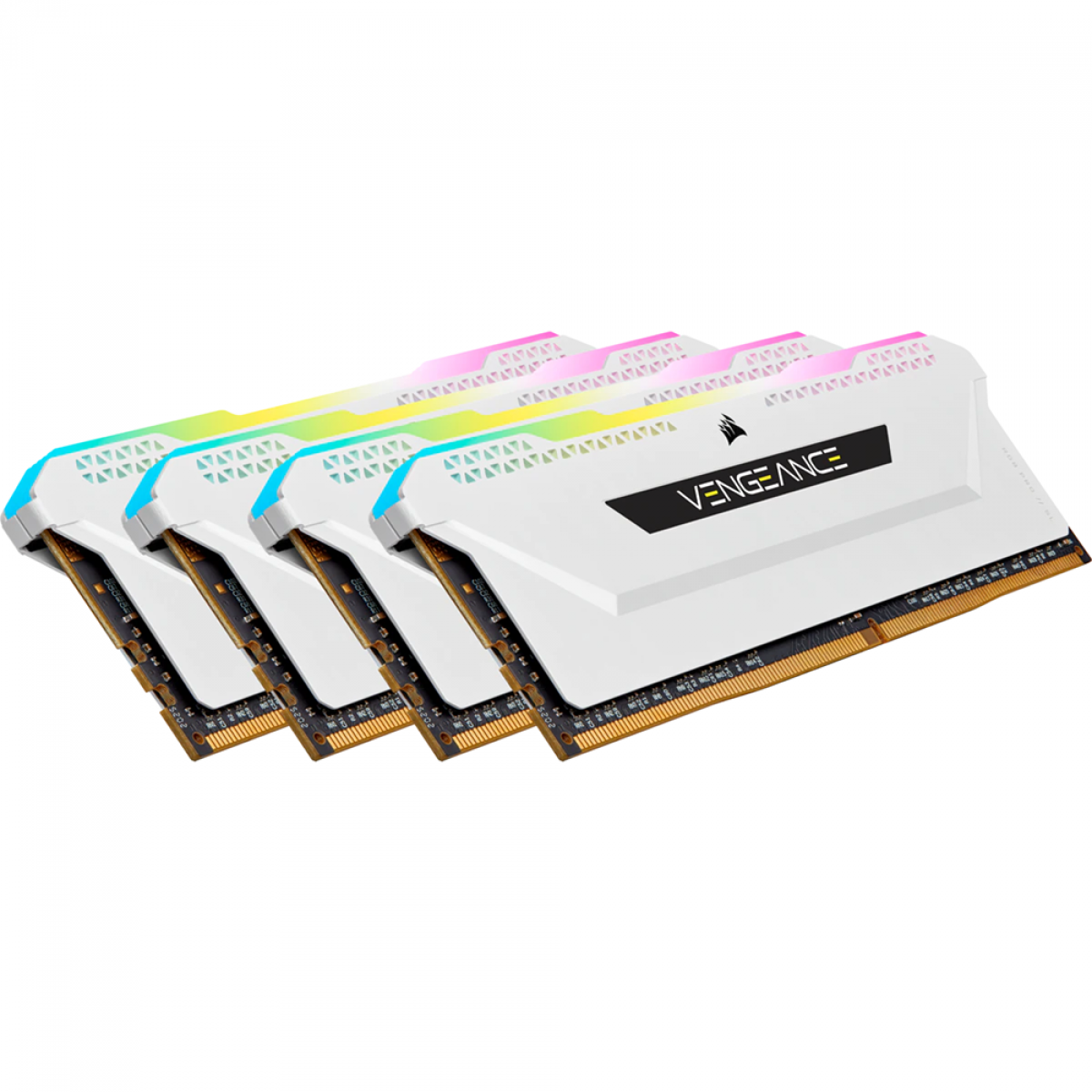 Memória DDR4 Corsair Vengeance RGB PRO SL, 32GB (4x8GB) 3200MHz, White, CMH32GX4M4E3200C16W
