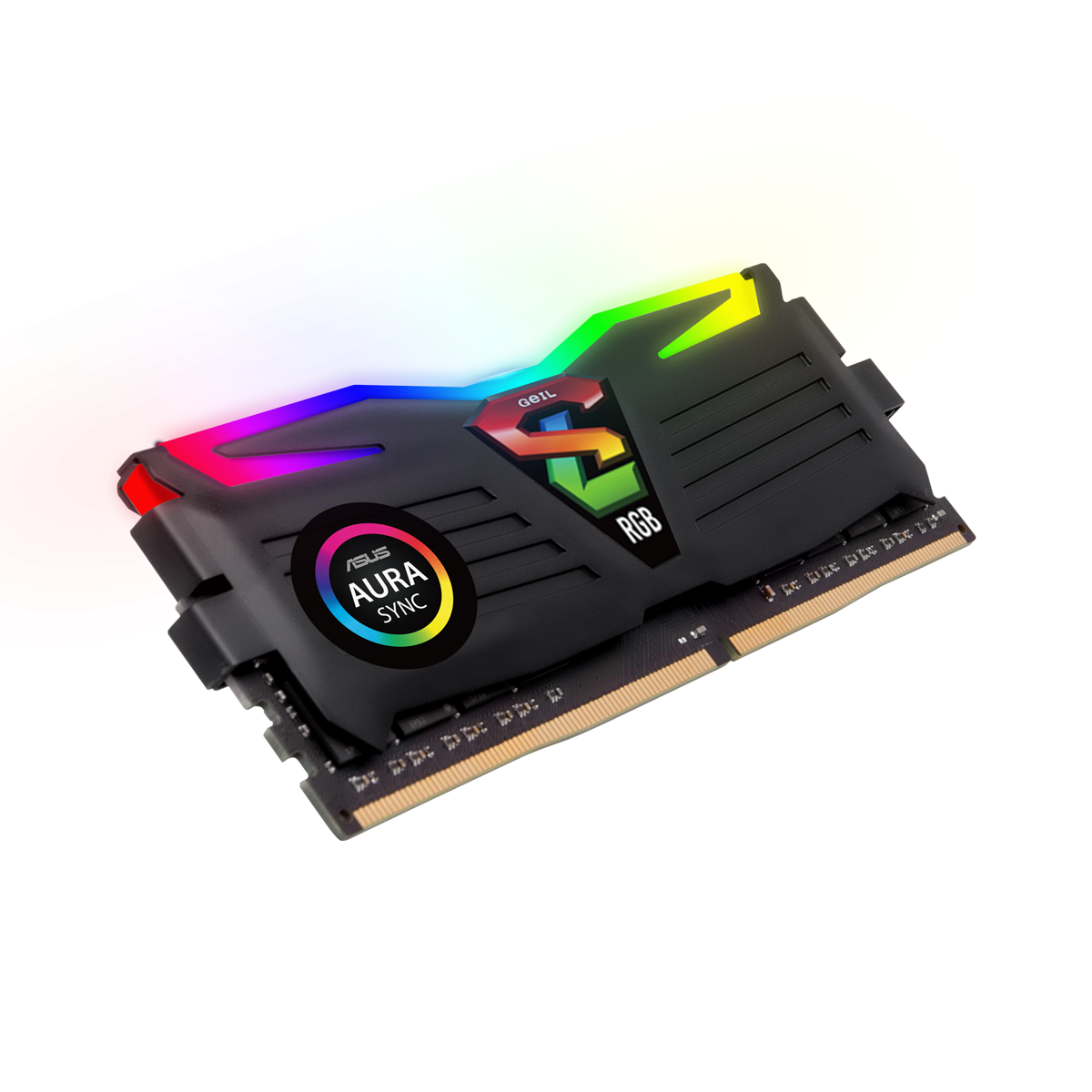 Memória DDR4 Geil Super Luce RGB, 8GB, 3200MHz, Black, GALS48GB3200C16BSC