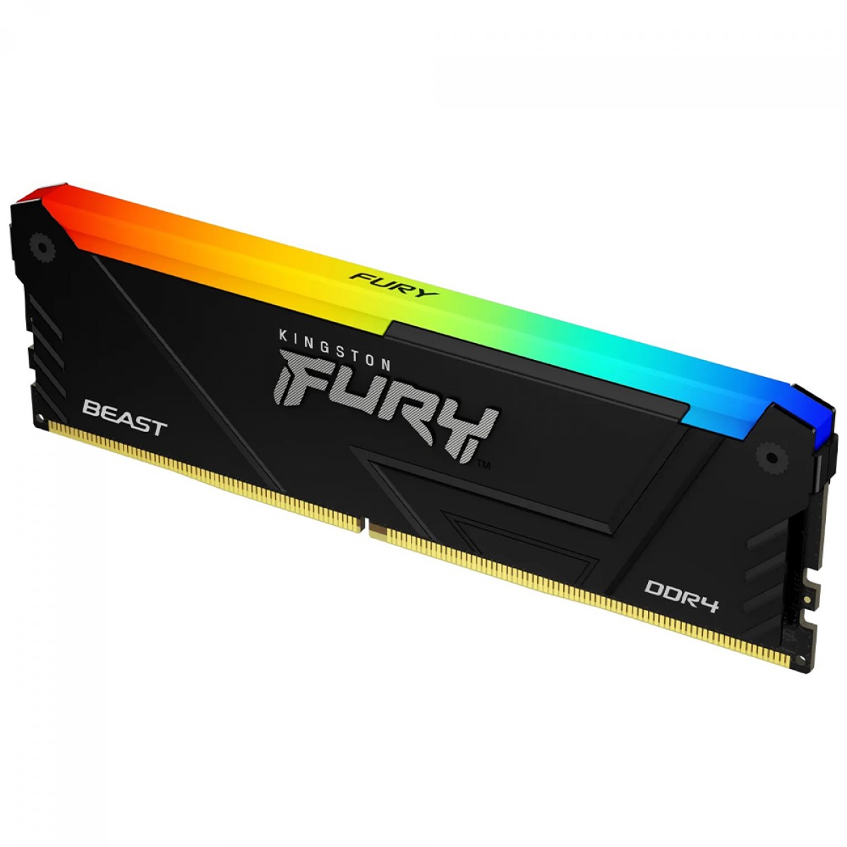 Memória DDR4 Kingston Fury Beast RGB, 32GB (4x8GB), 3600MHz, Preto, KF436C17BB2AK4/32