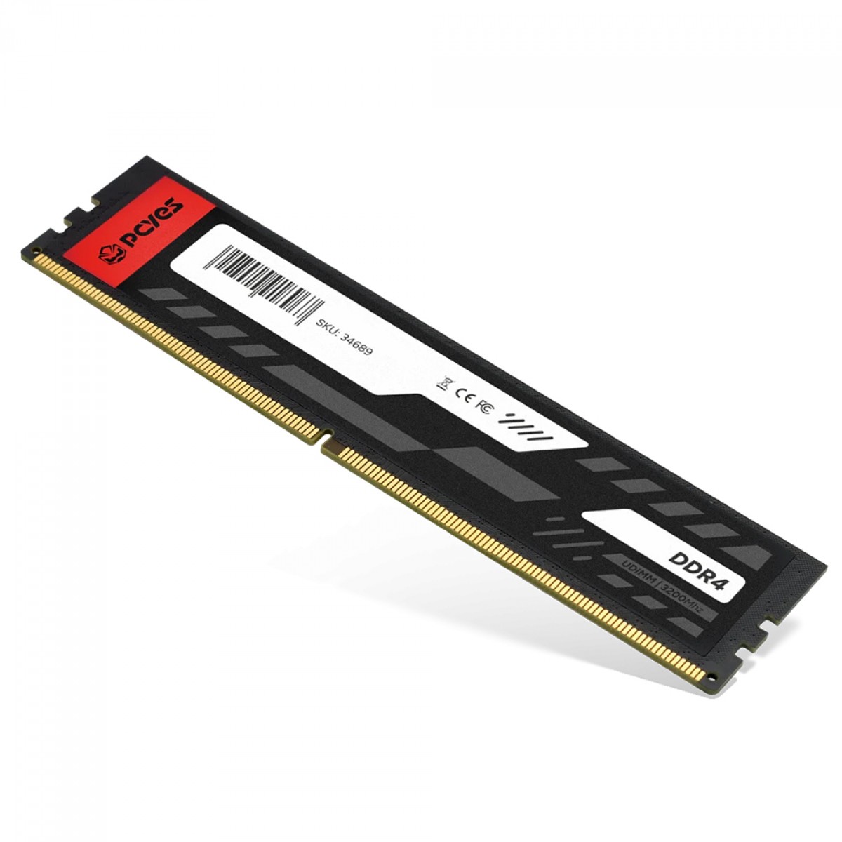Memória DDR4 PCYes, 32GB, 3200MHz, Preto, PM323200D4