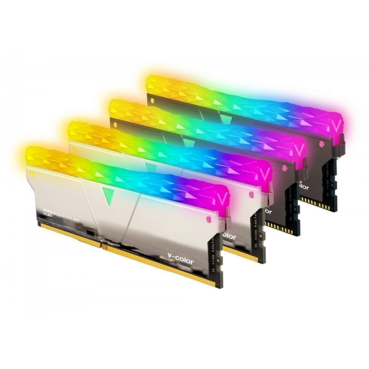 Memória DDR4 V-Color Prism Pro, 16GB (2x8GB), 4000MHz, RGB, Silver, SCC-TL8G40819D-E6PRSWK