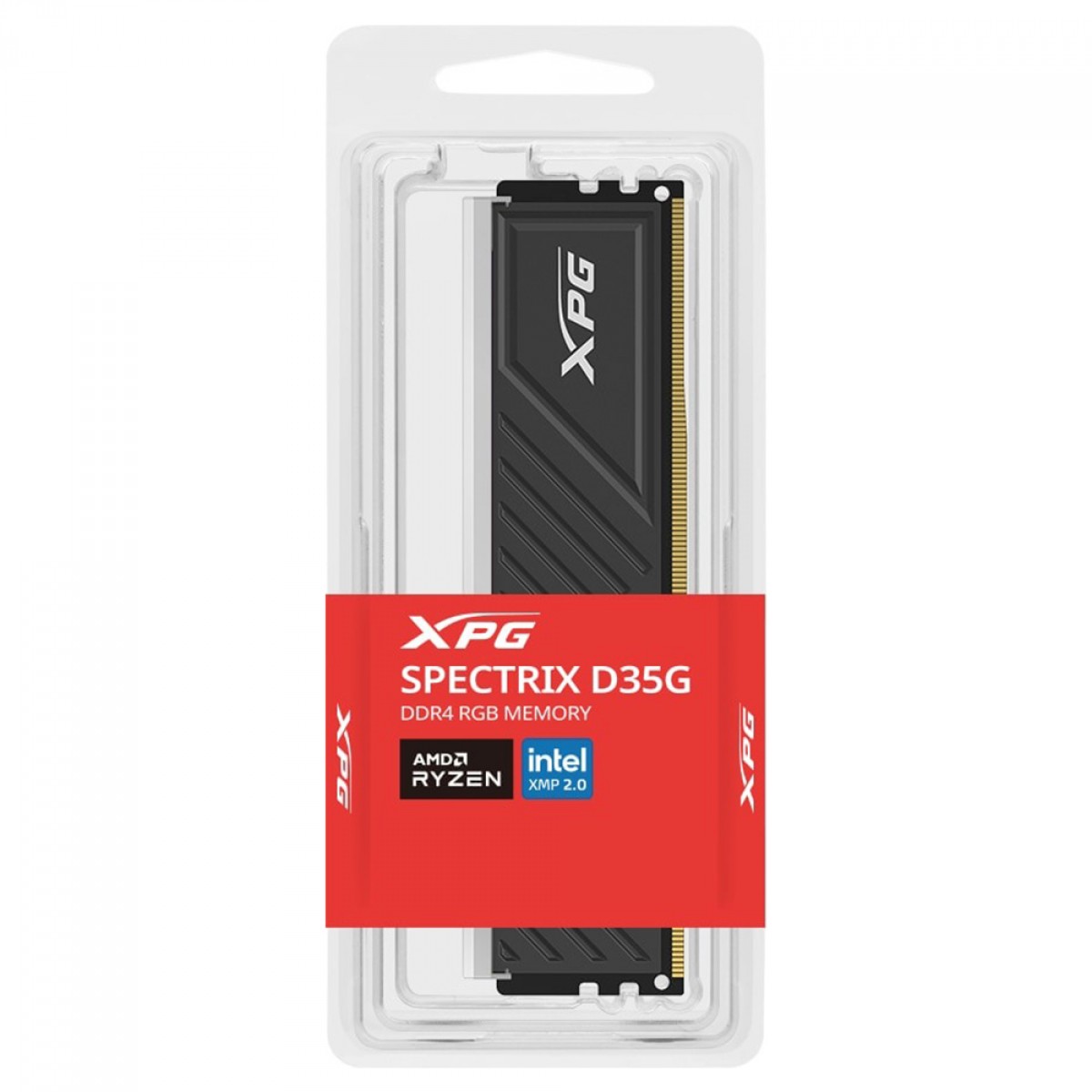 Memória DDR4 XPG Spectrix D35G, RGB, 8GB, 3200MHz, Black, AX4U32008G16A-SBKD35G