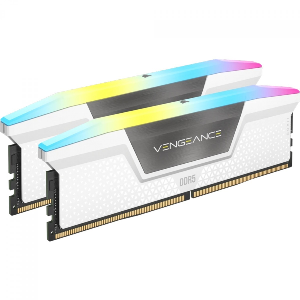 Memória DDR5 Corsair Vengeance RGB, 32GB (2x16GB), 5600MHz, Branco, CMH32GX5M2B5600C40W