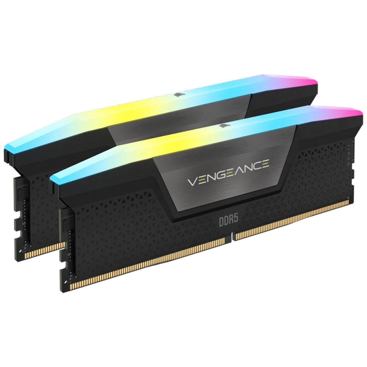 Memória DDR5 Corsair Vengeance RGB, 64GB (2x32GB), 6000MHz, Preto, CMH64GX5M2B6000C40