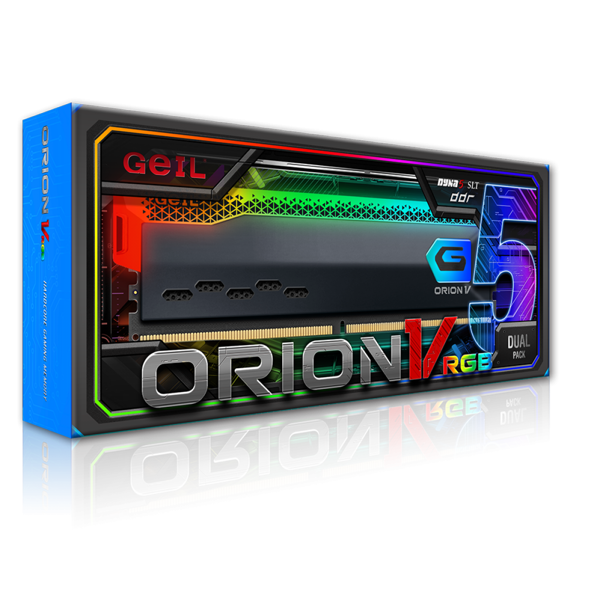 Memória DDR5 Geil Orion, 32GB (2x16GB) 6000MHz, RGB, Racing Red, GVSR532GB6000C38BDC