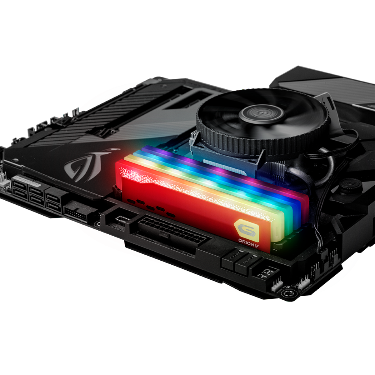 Memória DDR5 Geil Orion, 32GB (2x16GB) 6000MHz, RGB, Racing Red, GVSR532GB6000C38BDC