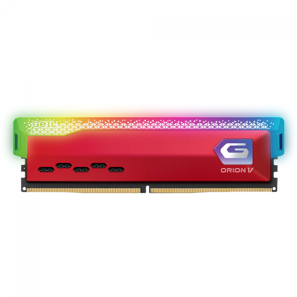 Memória DDR5 Geil Orion V, 32GB (2x16GB), 5600MHz, RGB, Racing Red, GVSR532GB5600C38ADC