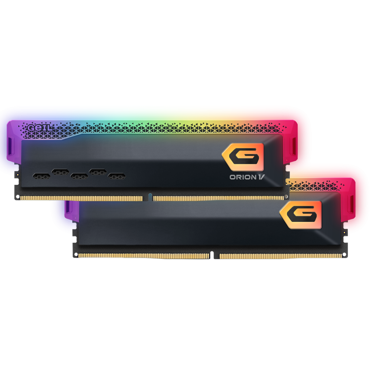 Memória DDR5 Geil Orion V RGB, 32GB (2x16GB), 5200MHz, Titanium Gray, GVSG532GB5200C38BDC