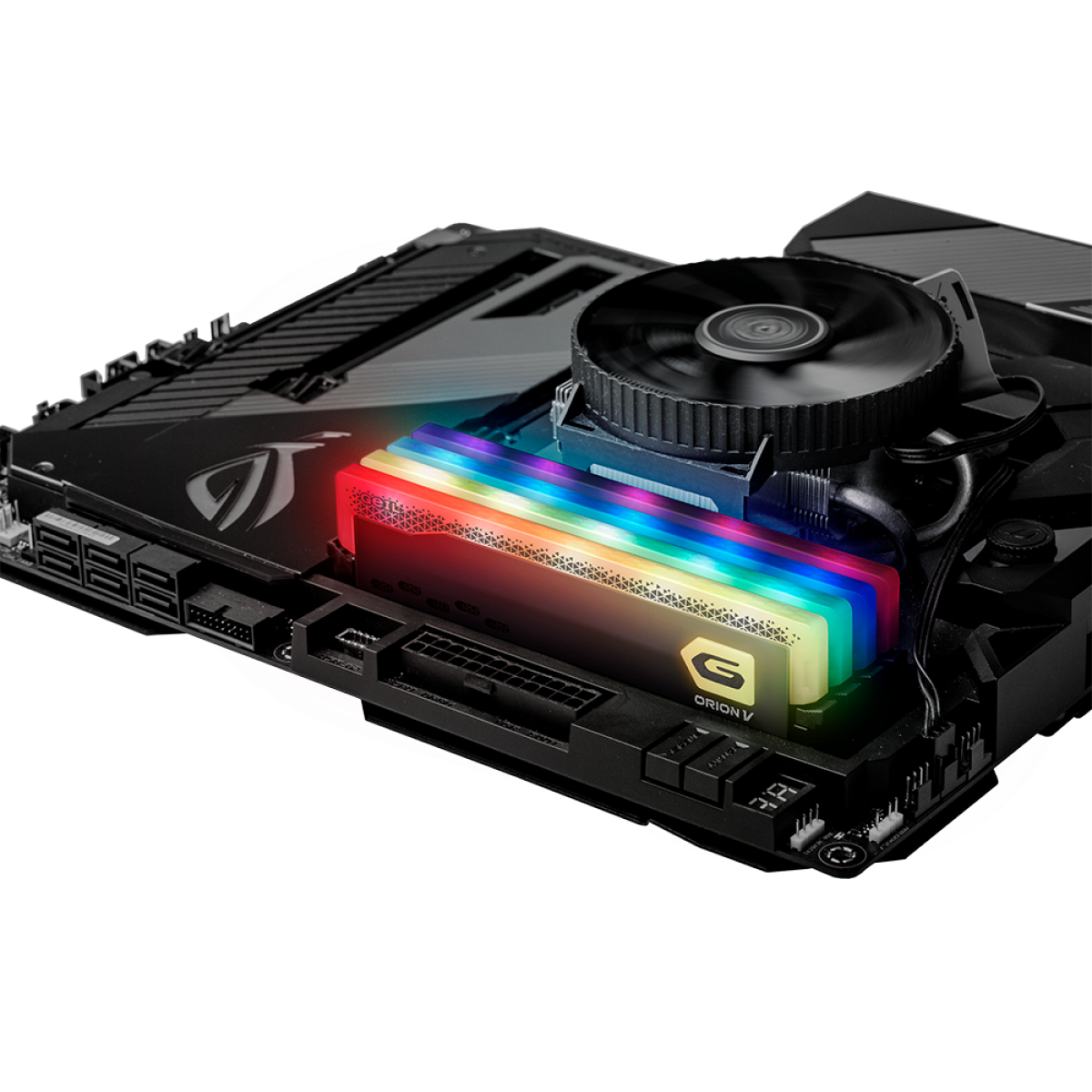 Memória DDR5 Geil Orion V RGB, 32GB (2x16GB), 5200MHz, Titanium Gray, GVSG532GB5200C38BDC