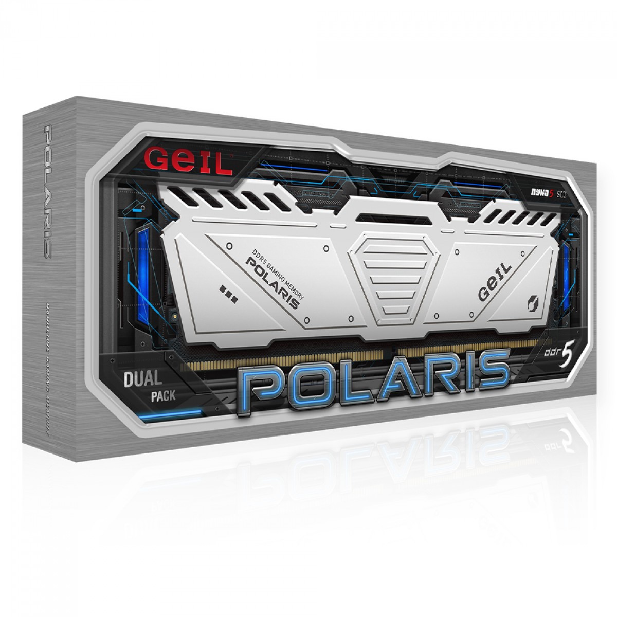 Memória DDR5 Geil Polaris, 32GB (2x16GB), 5600MHz, Red, GOR532GB5600C38ADC