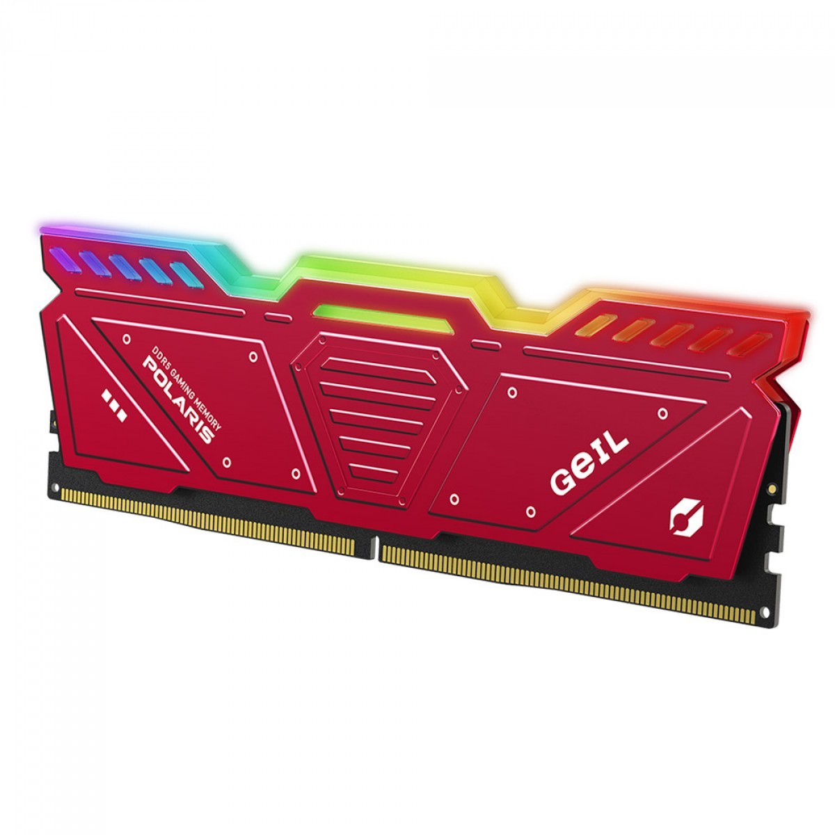 Memória DDR5 Geil Polaris RGB, 32GB (2x16GB), 5200MHz, Red, GOSR532GB5200C38BDC