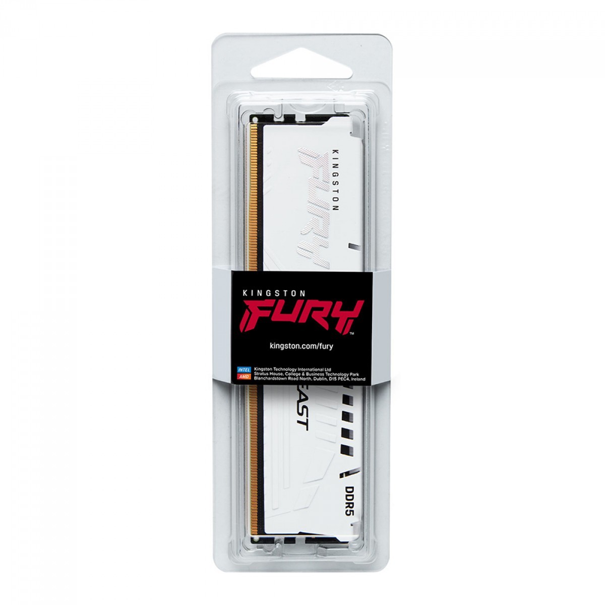 Memória DDR5 Kingston Fury Beast EXPO, 16GB, 6800MHz, Branco, KF568C34BWE-16