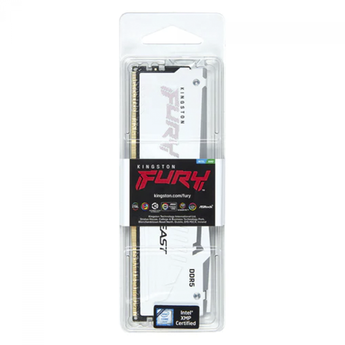 Memória DDR5 Kingston Fury Beast EXPO, RGB, 32GB, 6000Mhz, White, KF560C36BWEA-32