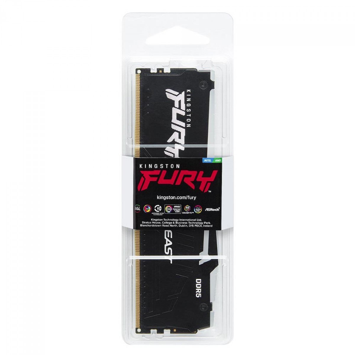 Memória DDR5 Kingston Fury Beast, RGB, 16GB, 6000MHz, Preto, KF560C36BBE2A-16