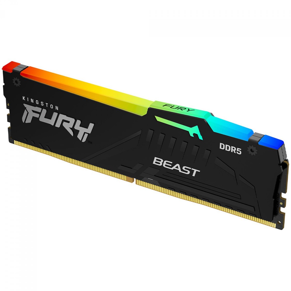 Memória DDR5 Kingston Fury Beast, RGB, 16GB, 6000MHz, Preto, KF560C36BBE2A-16