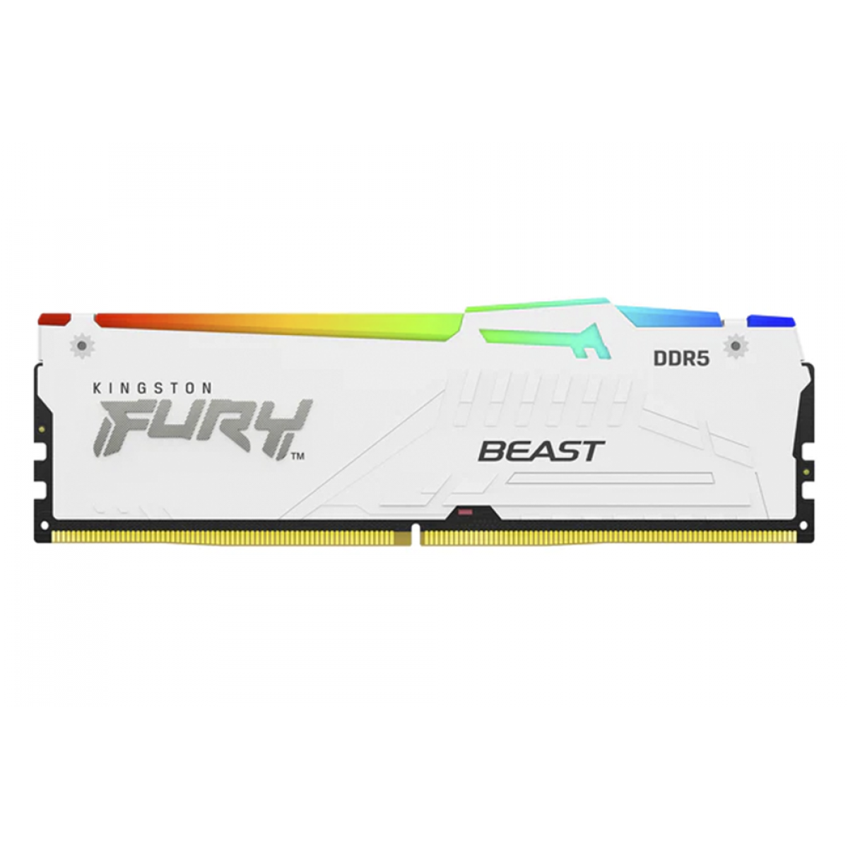 Memória DDR5 Kingston Fury Beast, RGB, 64GB (2x32GB), 5600MHz, White, KF556C36BWEAK2-64