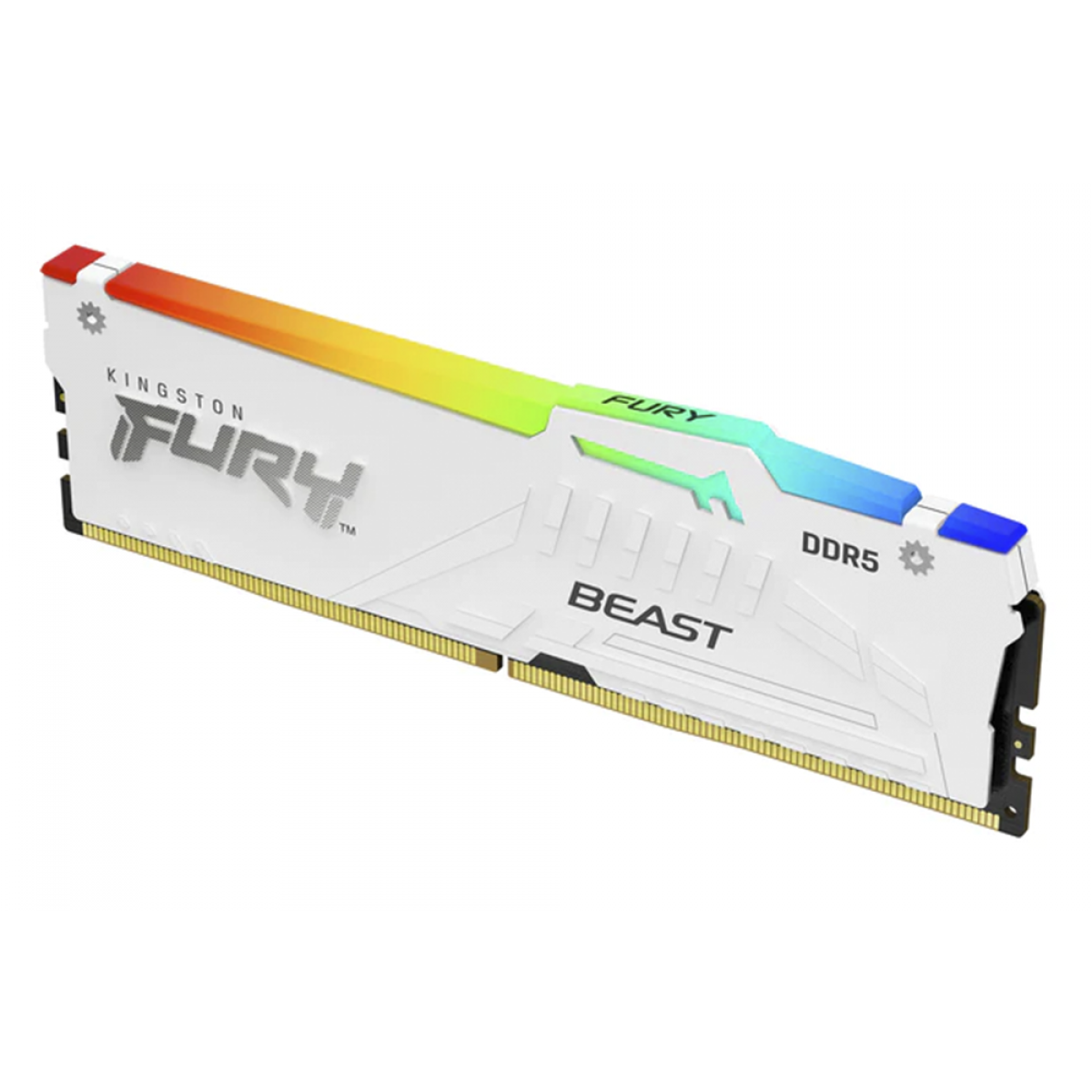 Memória DDR5 Kingston Fury Beast, RGB, 64GB (2x32GB), 5600MHz, White, KF556C36BWEAK2-64