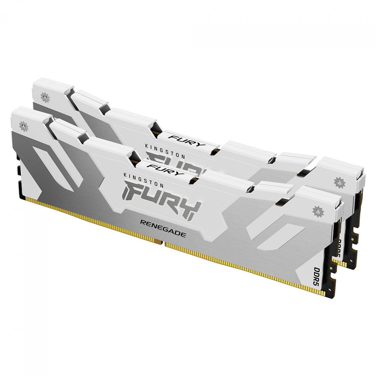 Memória DDR5 Kingston Fury Renegade, 32GB (2x16GB), 7600MHz, White, KF576C38RWK2-32