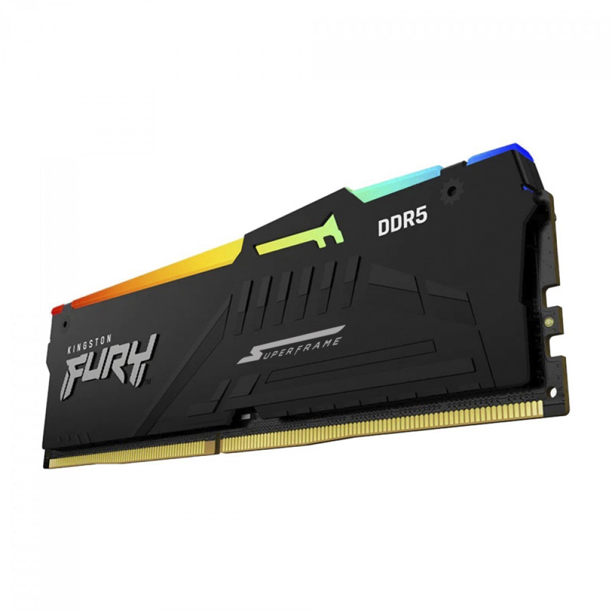 Memória DDR5 Kingston Fury SuperFrame, RGB, 16GB, 5600Mhz, Black, KF556C36BBEA-16CLLB