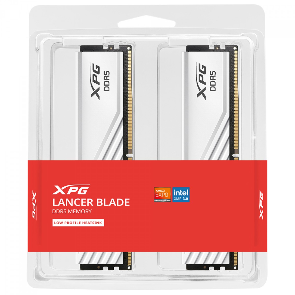 Memória DDR5 XPG Lancer Blade, 16GB (2x8GB), 6000MHz, White, AX5U6000C4816G-DTLABWH