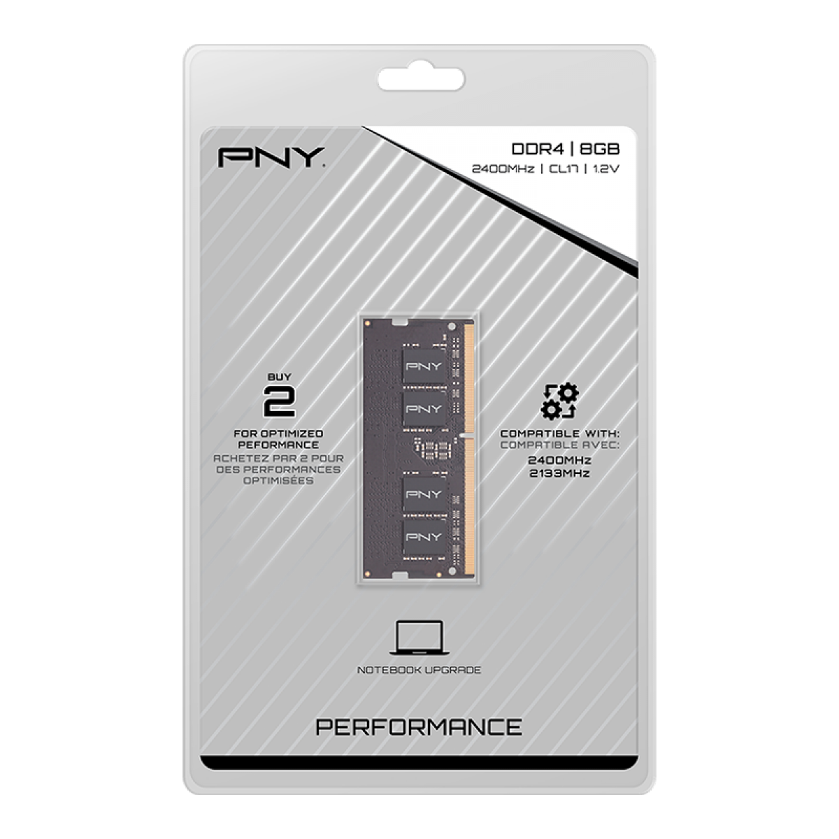 Memória Notebook DDR4 PNY Perfomance, 8GB , 2400MHZ, MN8GSD42400
