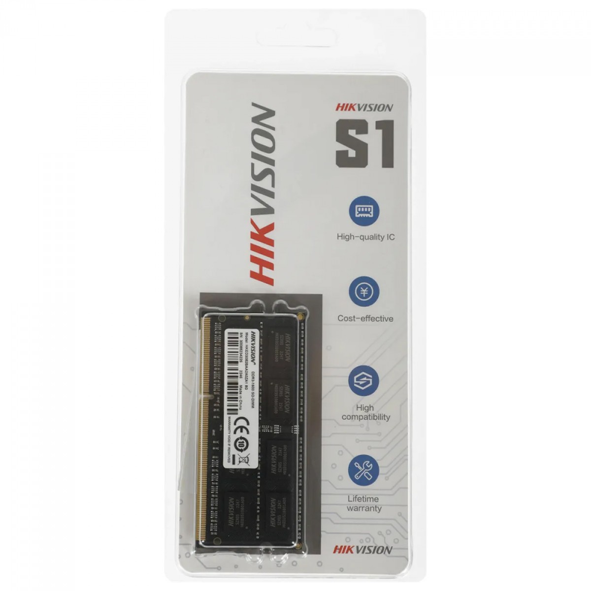 Memória Para Notebook DDR3 Hikvision, 8GB, 1600MHz, Black, HKED3082BAA2A0ZA1