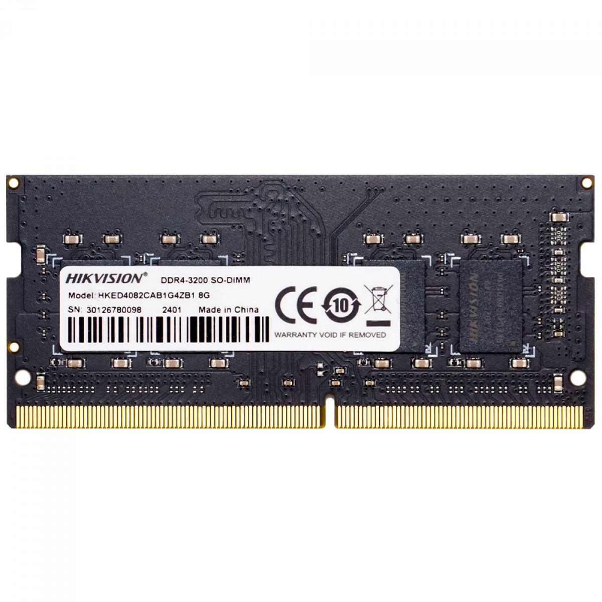Memória Para Notebook DDR4 Hikvision, 8GB, 3200MHz, Black, HKED4082CAB1G4ZB1