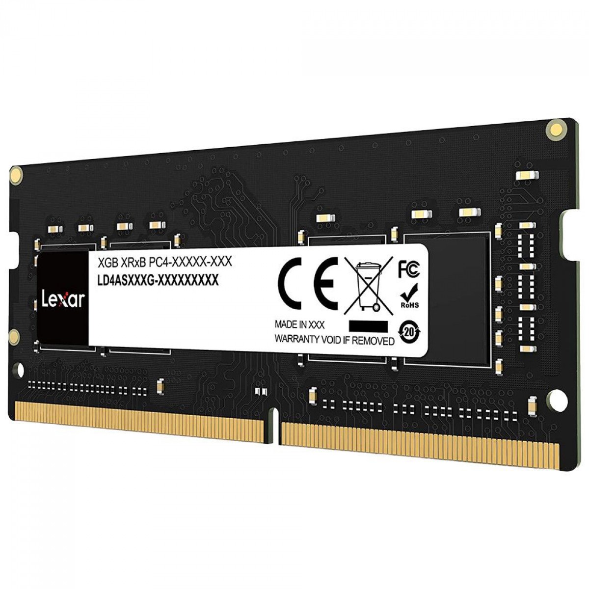Memória Para Notebook DDR4 Lexar, 8GB, 3200Mhz, Black, LD4AS008G-B3200GSST