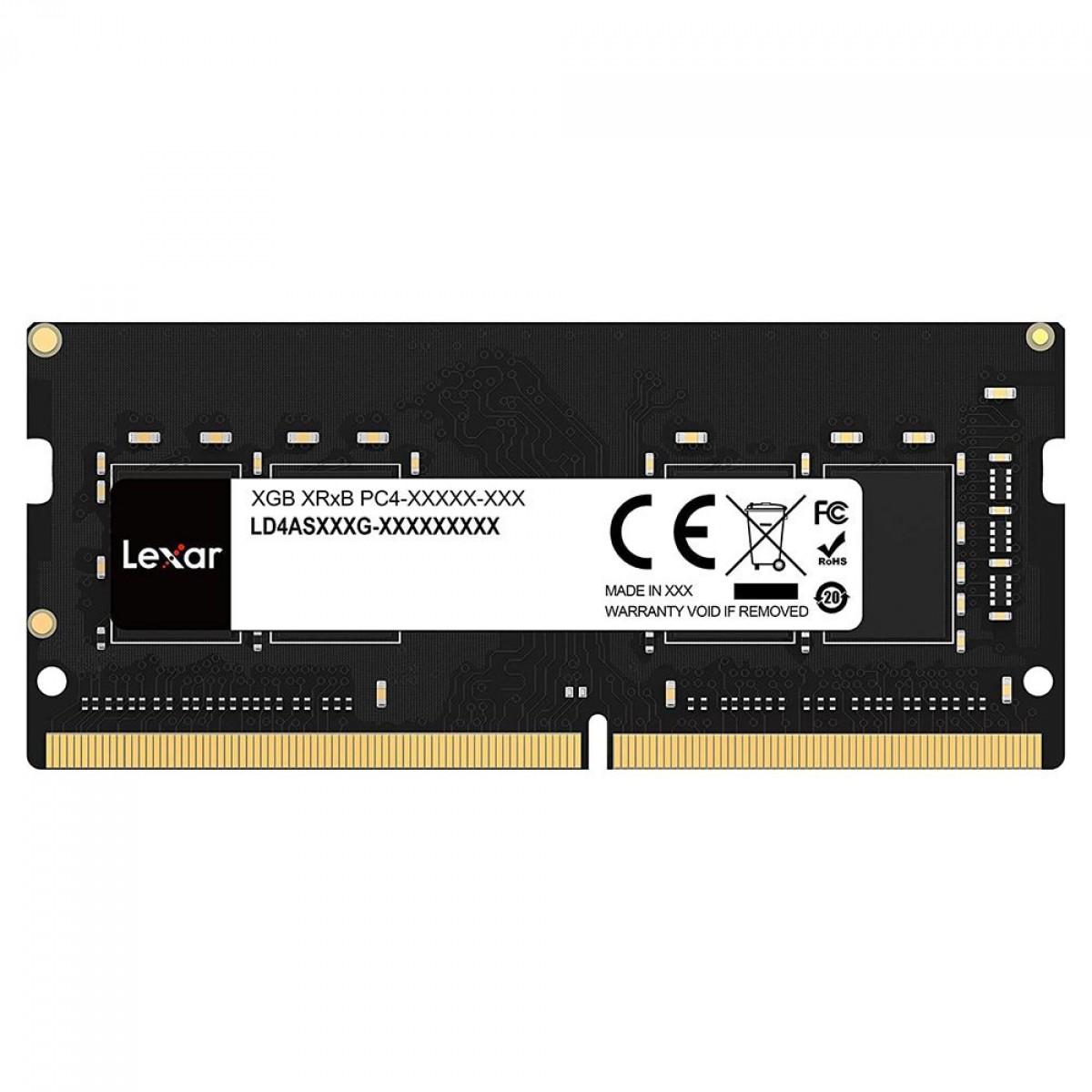 Memória Para Notebook DDR4 Lexar, 8GB, 3200Mhz, Black, LD4AS008G-B3200GSST