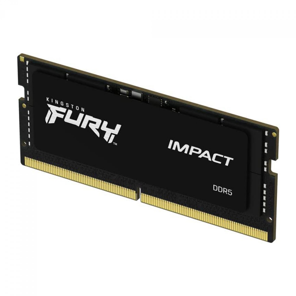 Memória Para Notebook DDR5 Kingston Fury Impact, 16GB, 4800MHz, CL38, Black, KF548S38IB-16