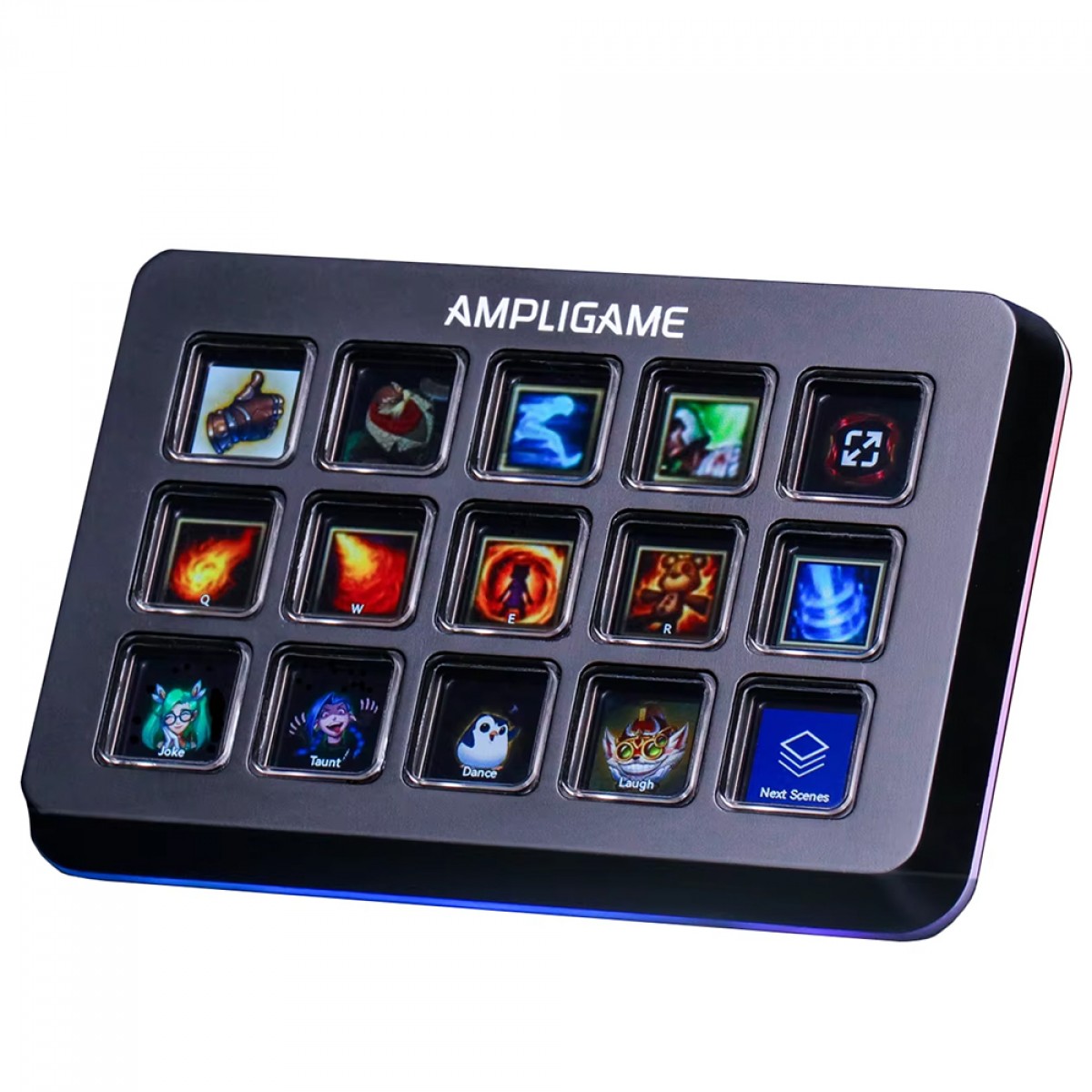 Mesa Controladora Fifine Ampligame D6, 15 Teclas, RGB, Preto