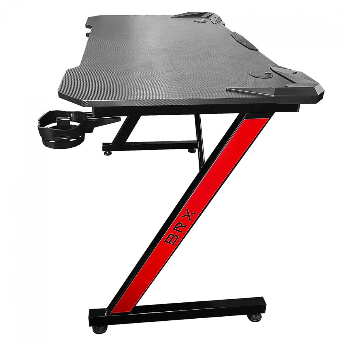 Mesa Gamer BRX Evo Palace, Com Suporte Para Headset e Copo, Black, 51056711