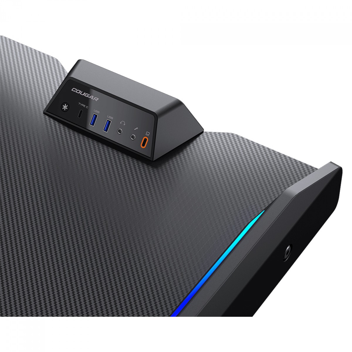 Mesa Gamer Cougar Mars PRO 150, Altura Ajustável, RGB, Black, CGR-MARS PRO 150 