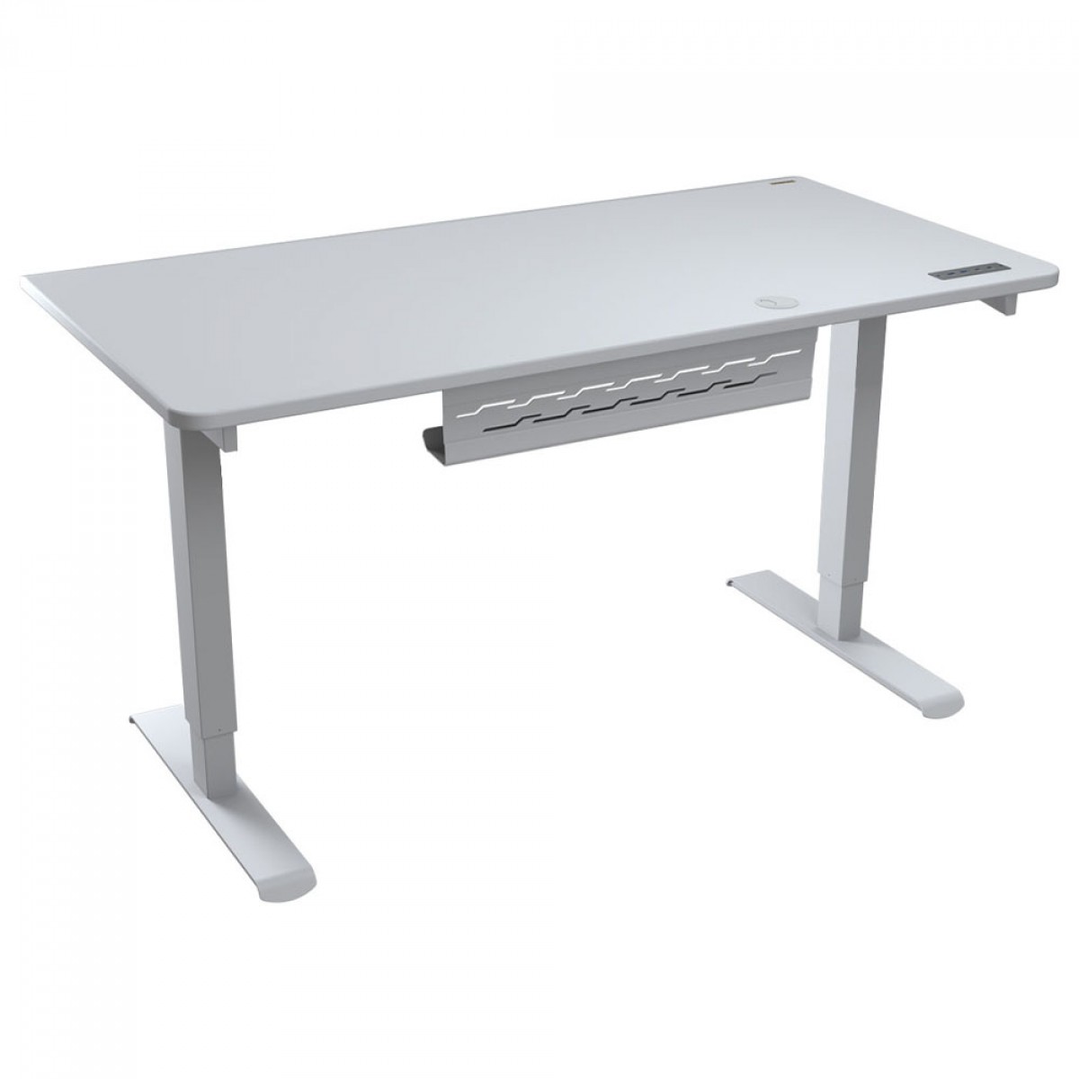 Mesa Gamer Cougar Royal 150 Elite White, Ajuste Elétrico, Com Estação De Conexões, Branco, 3MR1502W.0006