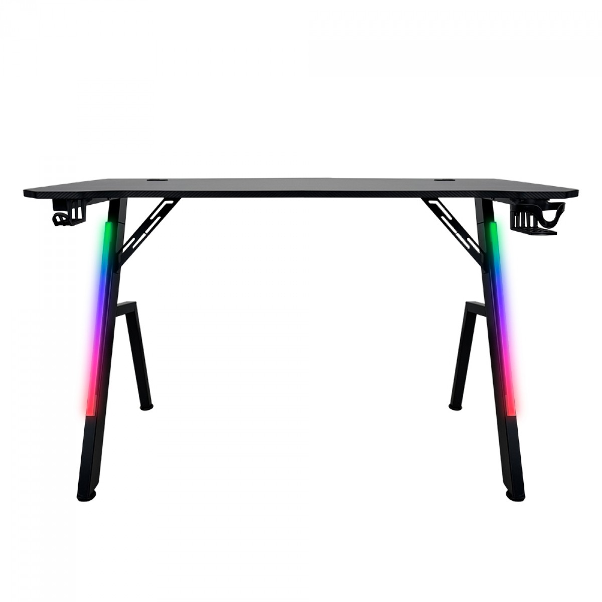 Mesa Gamer Kalkan Illumi RGB, Inclinável, Com Suporte Para Headset e Copo, Preto, KLK00030