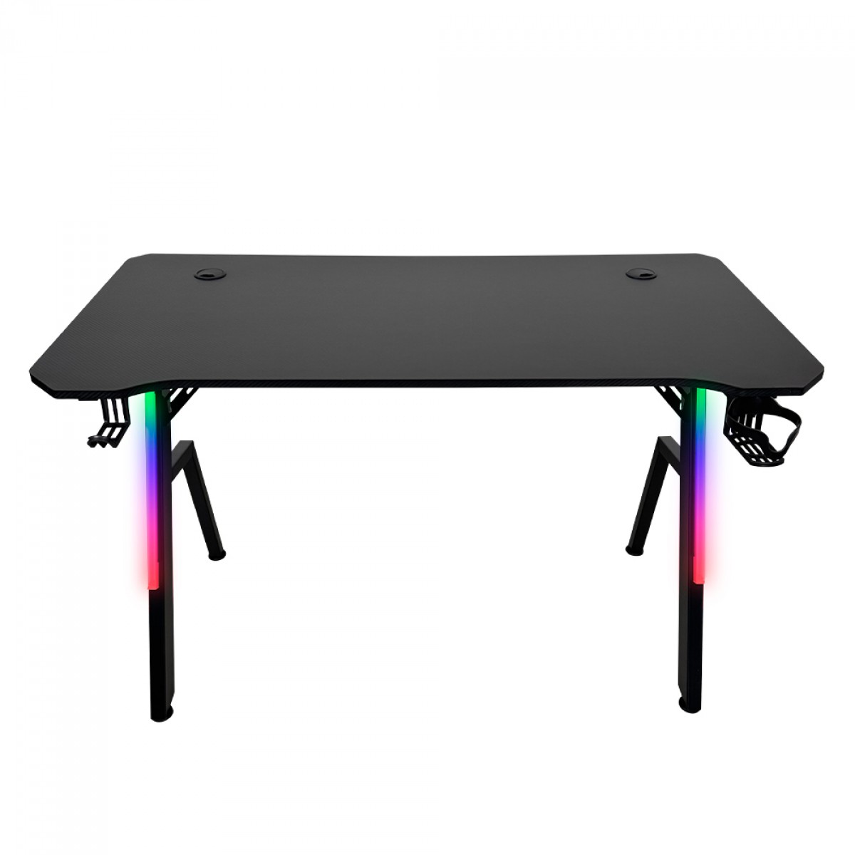Mesa Gamer Kalkan Illumi RGB, Inclinável, Com Suporte Para Headset e Copo, Preto, KLK00030