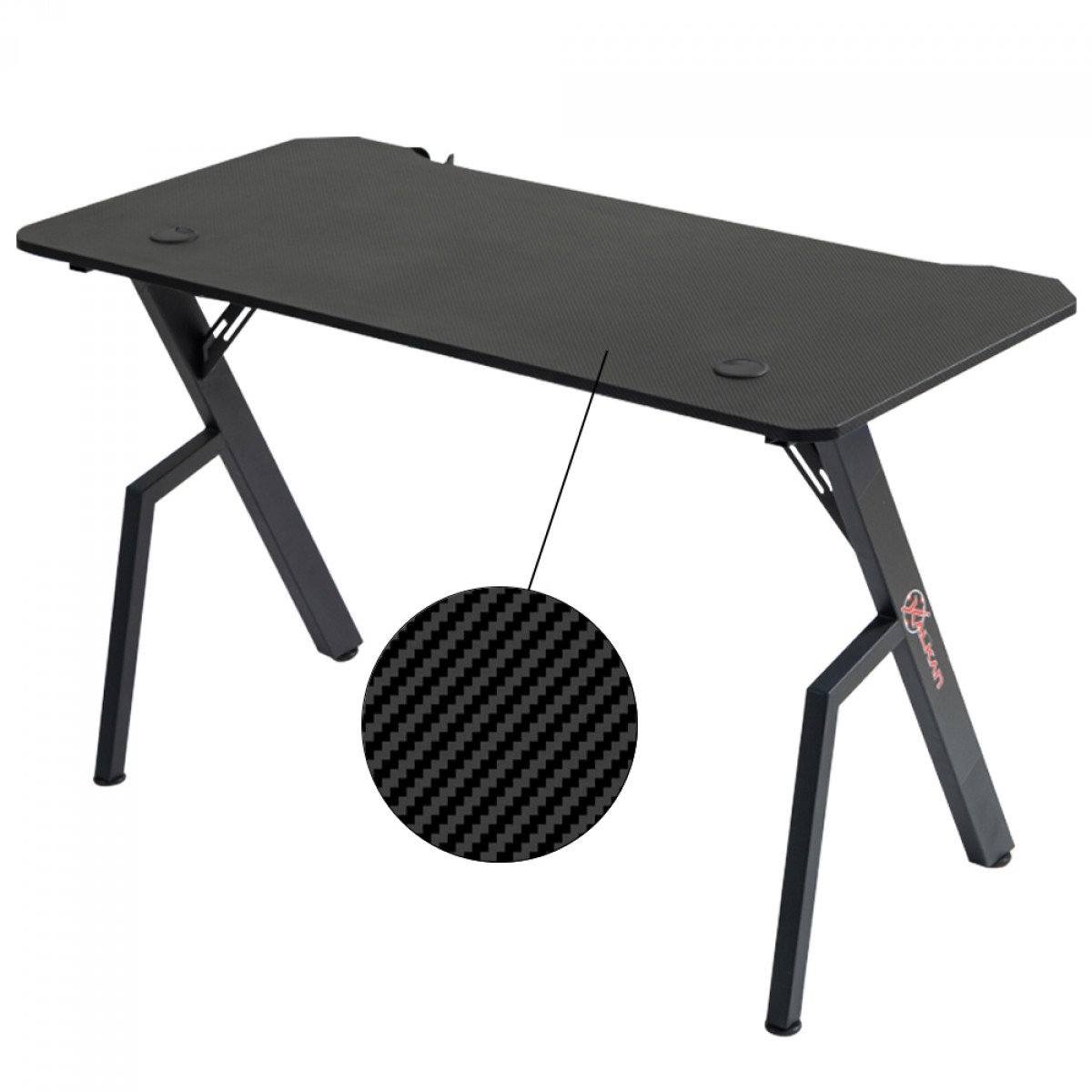 Mesa Gamer Kalkan Illumi RGB, Inclinável, Com Suporte Para Headset e Copo, Preto, KLK00030